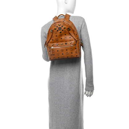 MCM Visetos Studded Medium Dual Stark Backpack Cognac 2 of 9