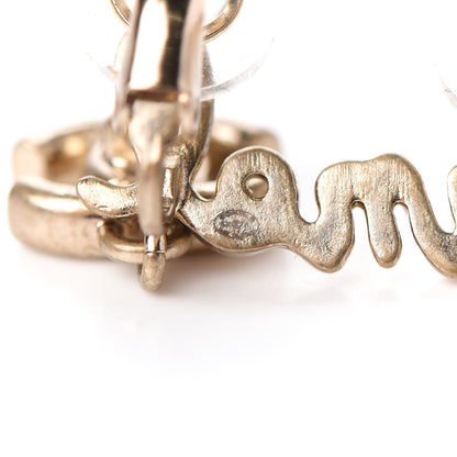 Chanel Metal Logo CC Turnlock Clip On Earrings Gold 4 of 5