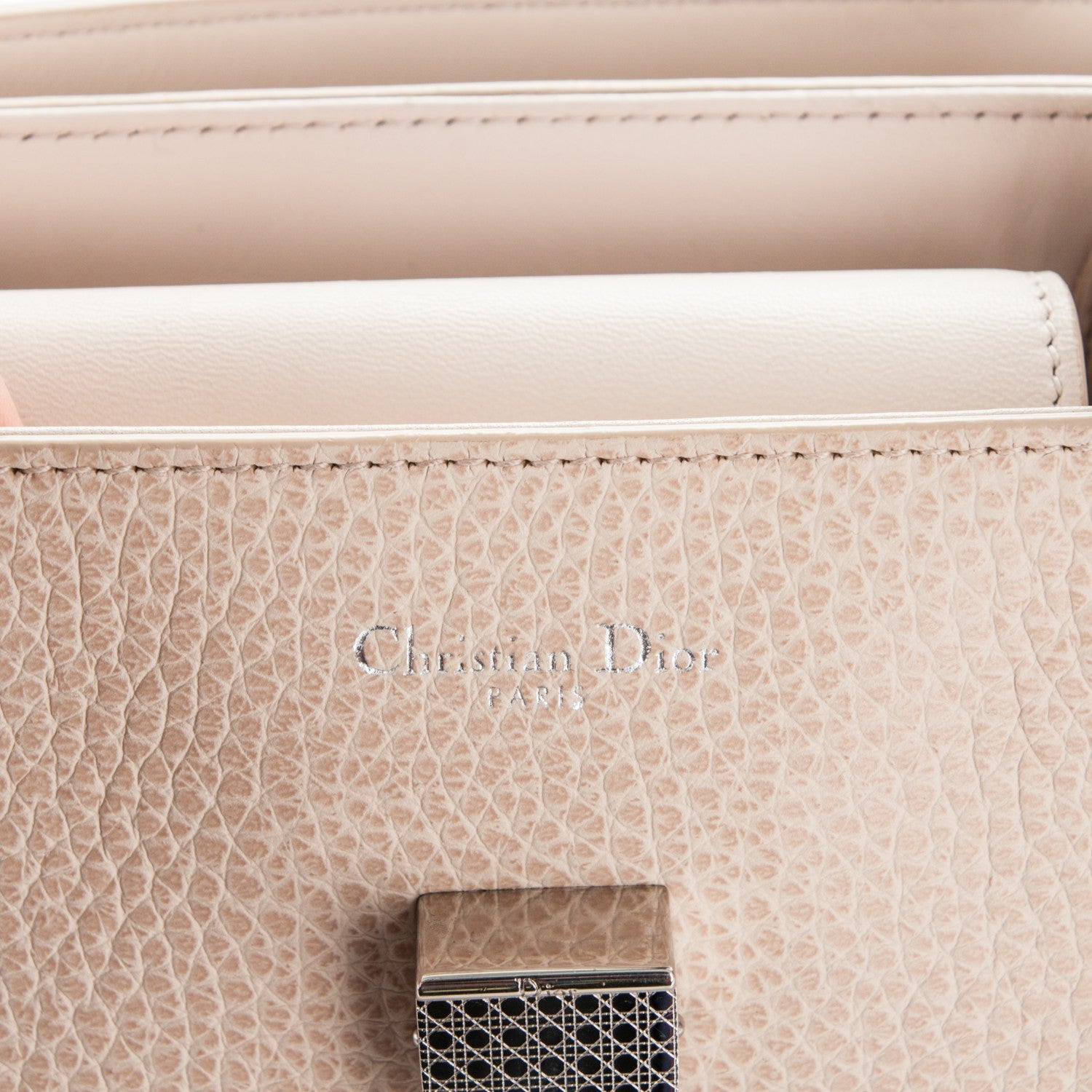 Christian Dior Grained Calfskin Medium Diorever Flap Tapioca 10 of 14