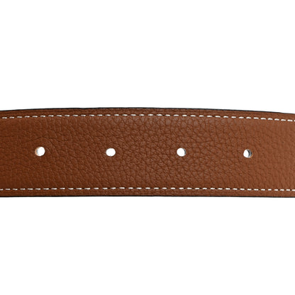 Hermes Box Togo 32mm Martelee H Belt 80 32 Black Gold 7 of 9