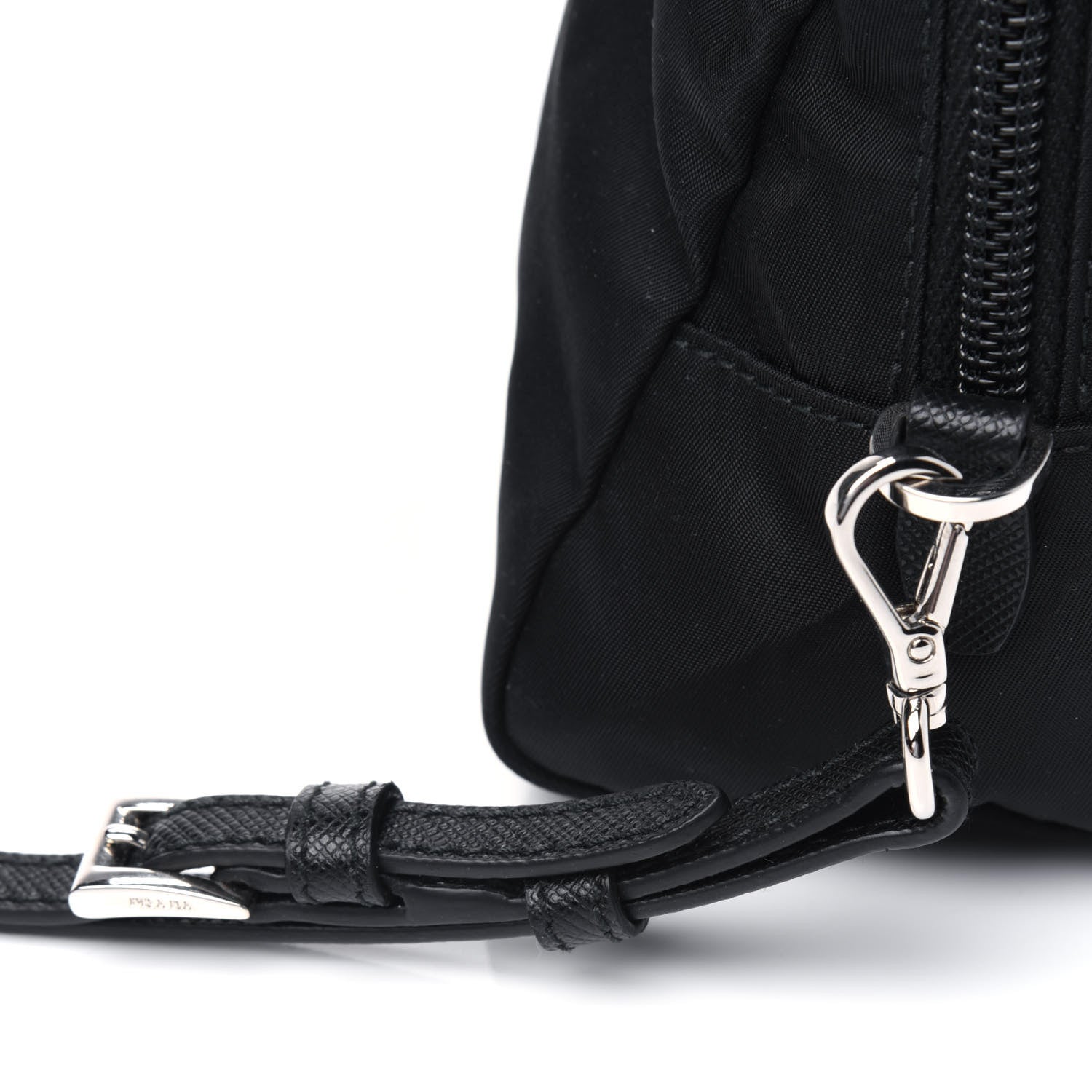 Prada Tessuto Nylon Saffiano Wristlet Black 13 of 13