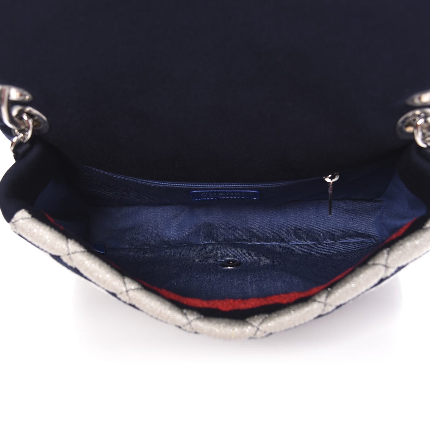 Jersey Felt Quilted Flap Red White Blue