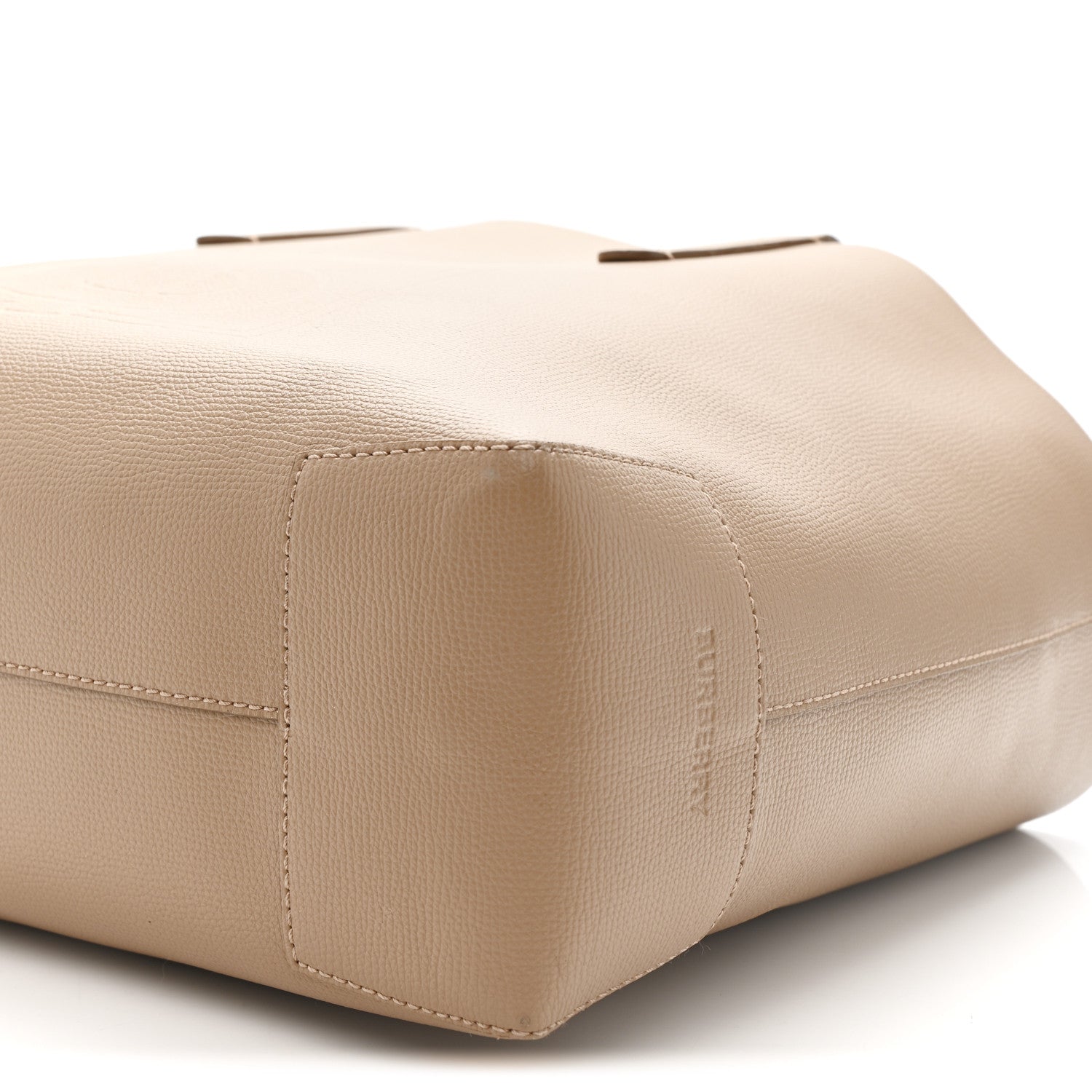 Burberry Calfskin TB Motif Embossed Medium Tote Camel 9 of 12