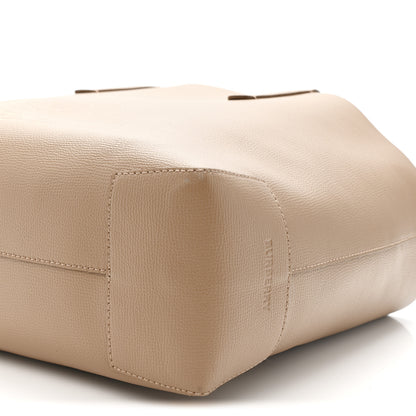 Burberry Calfskin TB Motif Embossed Medium Tote Camel 9 of 12
