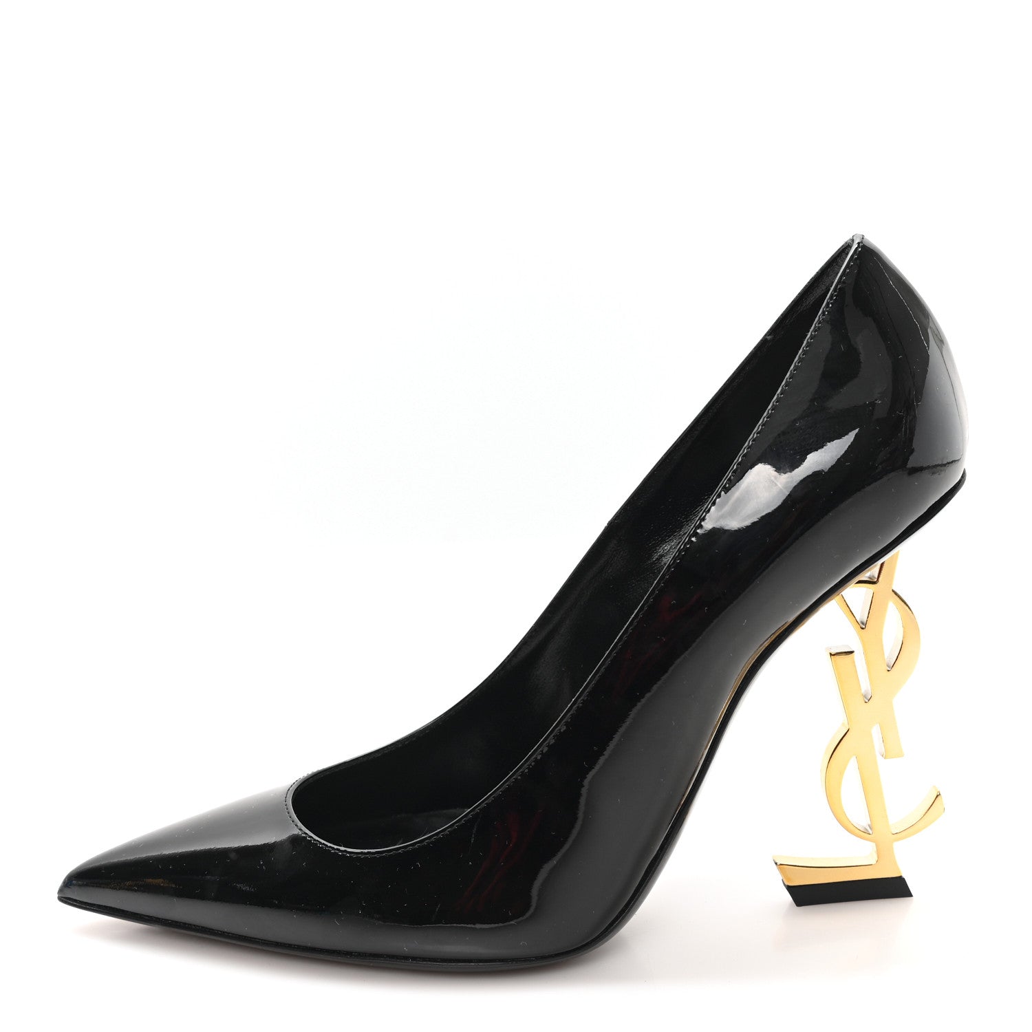 Saint Laurent Patent Opyum 110 Pumps 36.5 Black Gold 1 of 9