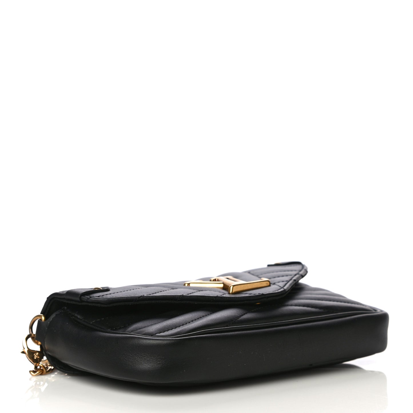 Calfskin New Wave Chain Pochette Black
