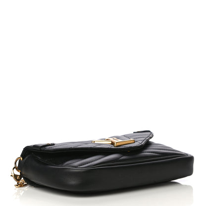 Louis Vuitton Calfskin New Wave Chain Pochette Black 4 of 12