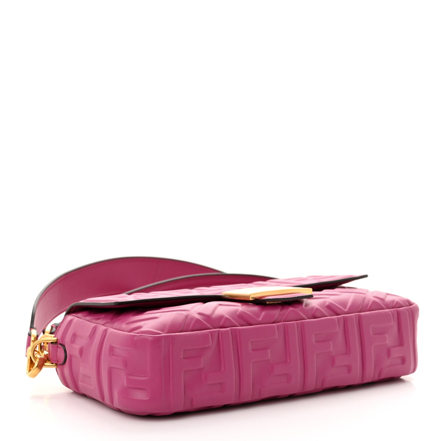 Fendi Nappa FF 1974 Embossed Baguette Ciclamino Pilar 4 of 10