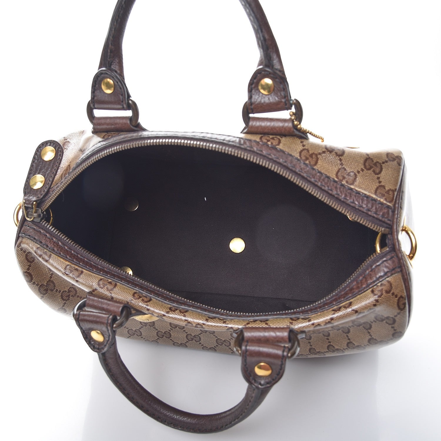 Gucci Crystal Monogram Medium Babouska Boston Dark Brown 5 of 8