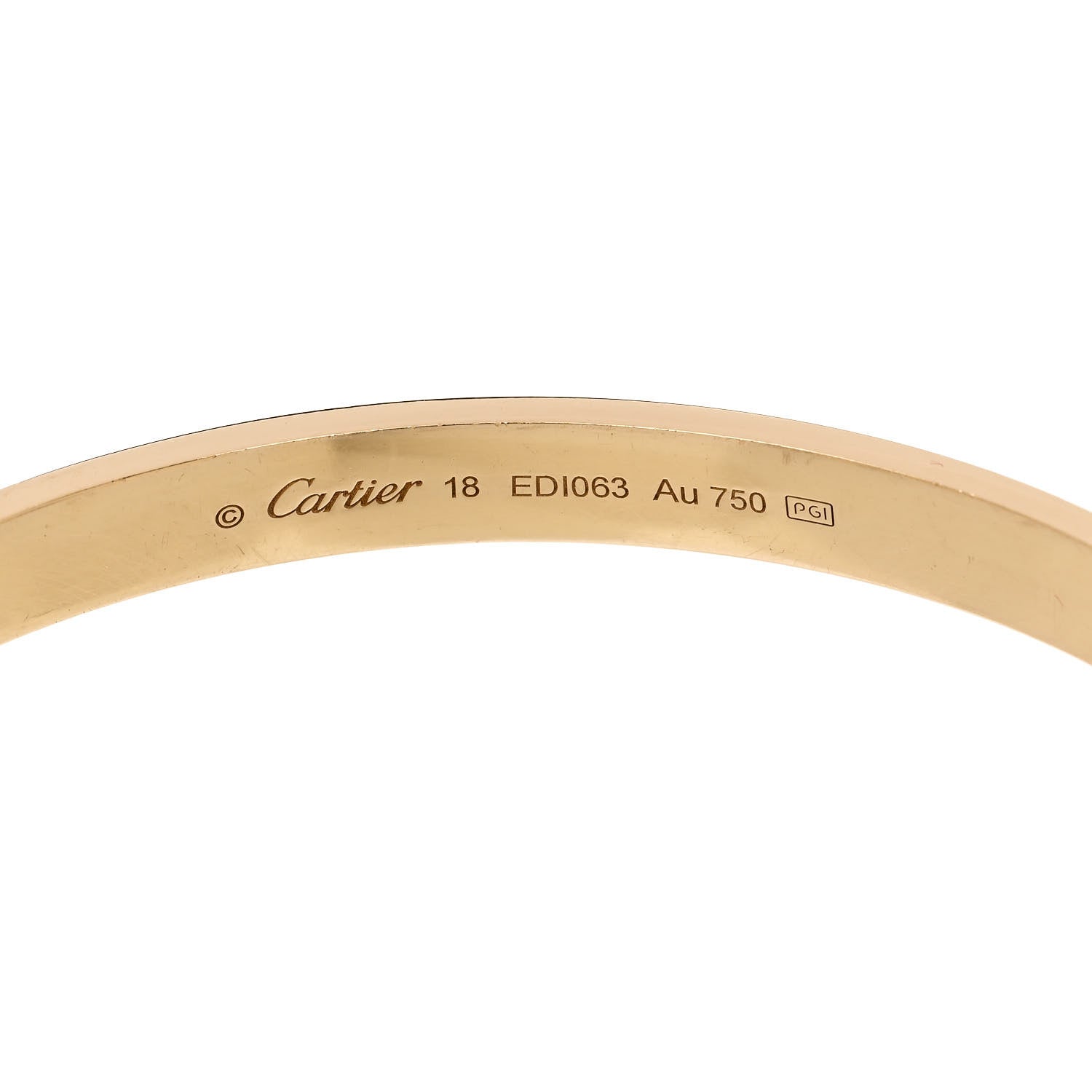 Cartier 18K Yellow Gold LOVE Cuff Bracelet 18 3 of 3