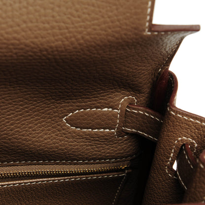 Hermes Taurillon Clemence Kelly Retourne 28 Etoupe 39 of 39