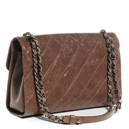 Chanel Crumpled Grained Calfskin Medium CC Crave Flap Brown 3 of 8