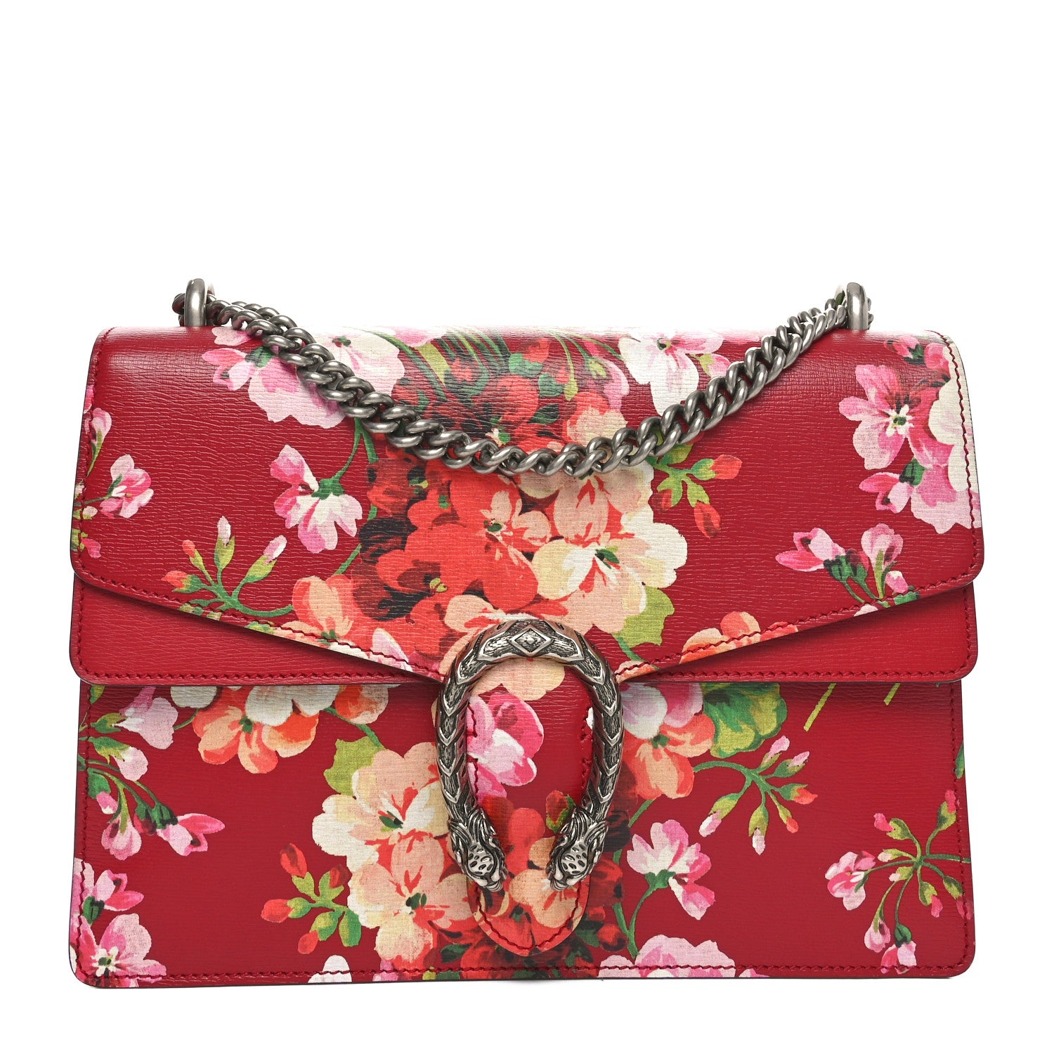 Gucci Calfskin Blooms Print Medium Dionysus Shoulder Bag Romantic Cherry Multicolor 1 of 10