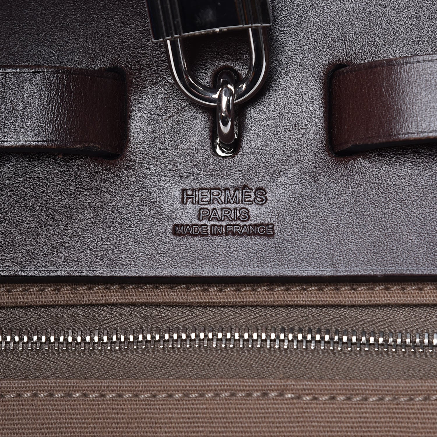 Hermes Toile Vache Hunter Herbag Zip 39 MM Etoupe Ebene 7 of 19