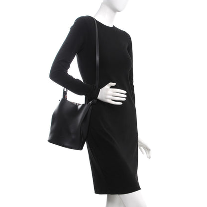 Burberry London Grainy Calfskin Small Lorne Bucket Crossbody Black 2 of 6