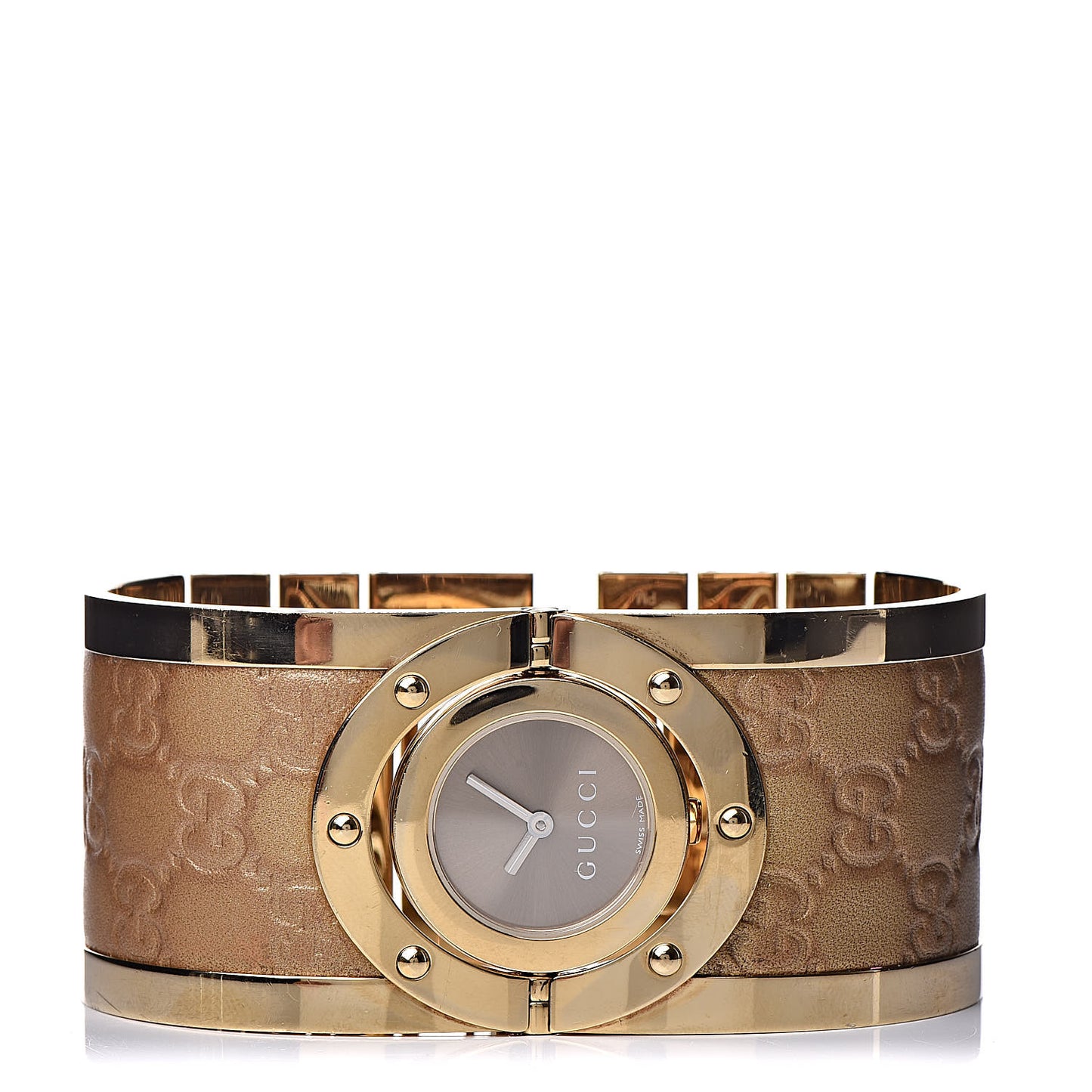 Stainless Steel Calfskin 33mm Twirl Quartz Watch Bronze