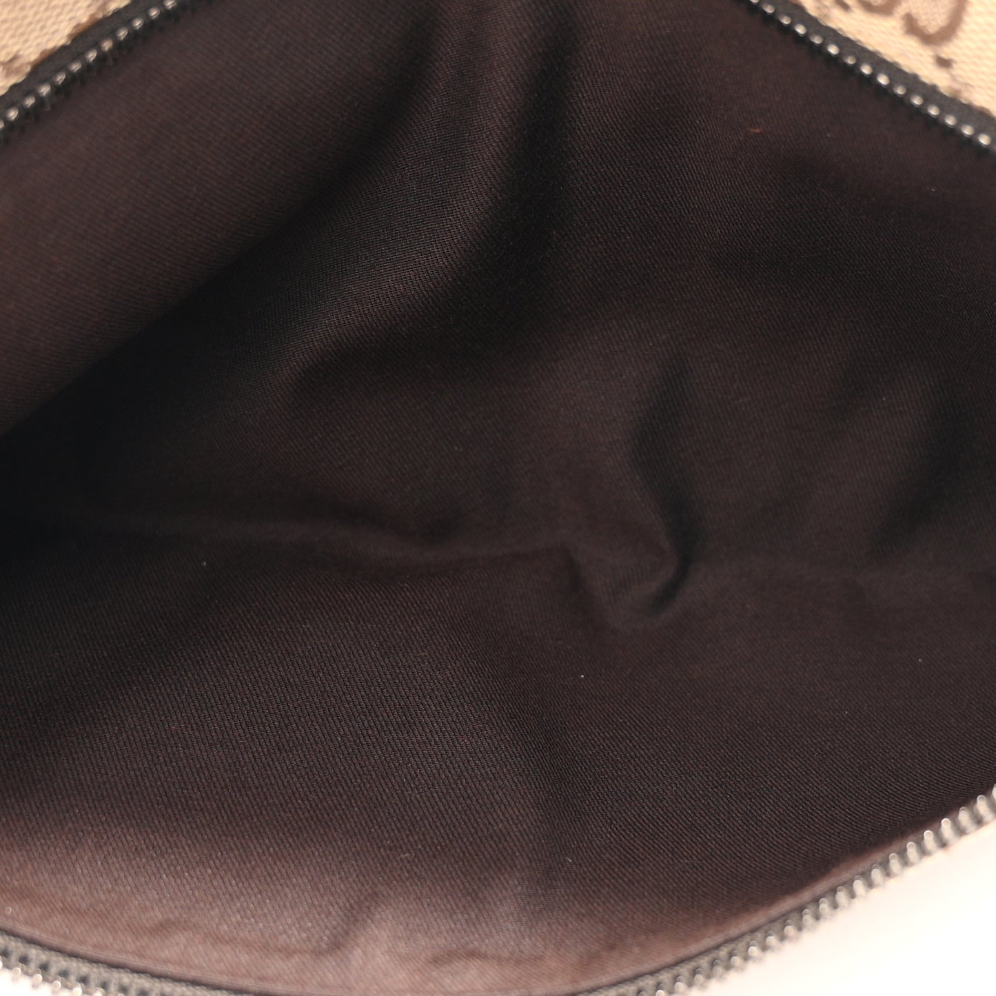 GG Monogram Double Pocket Belt Bag Dark Brown