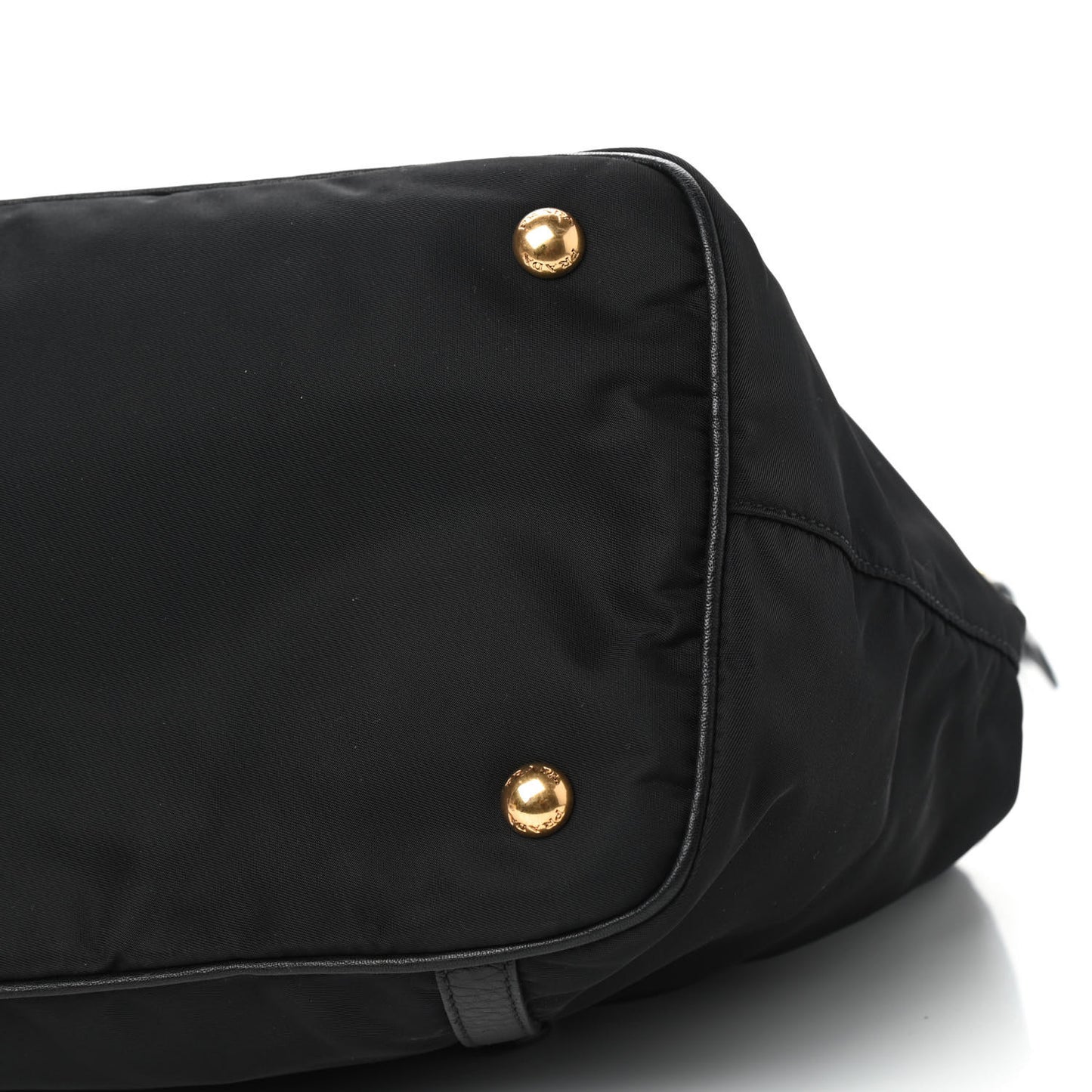 Tessuto Nylon Vitello Daino Tote Black