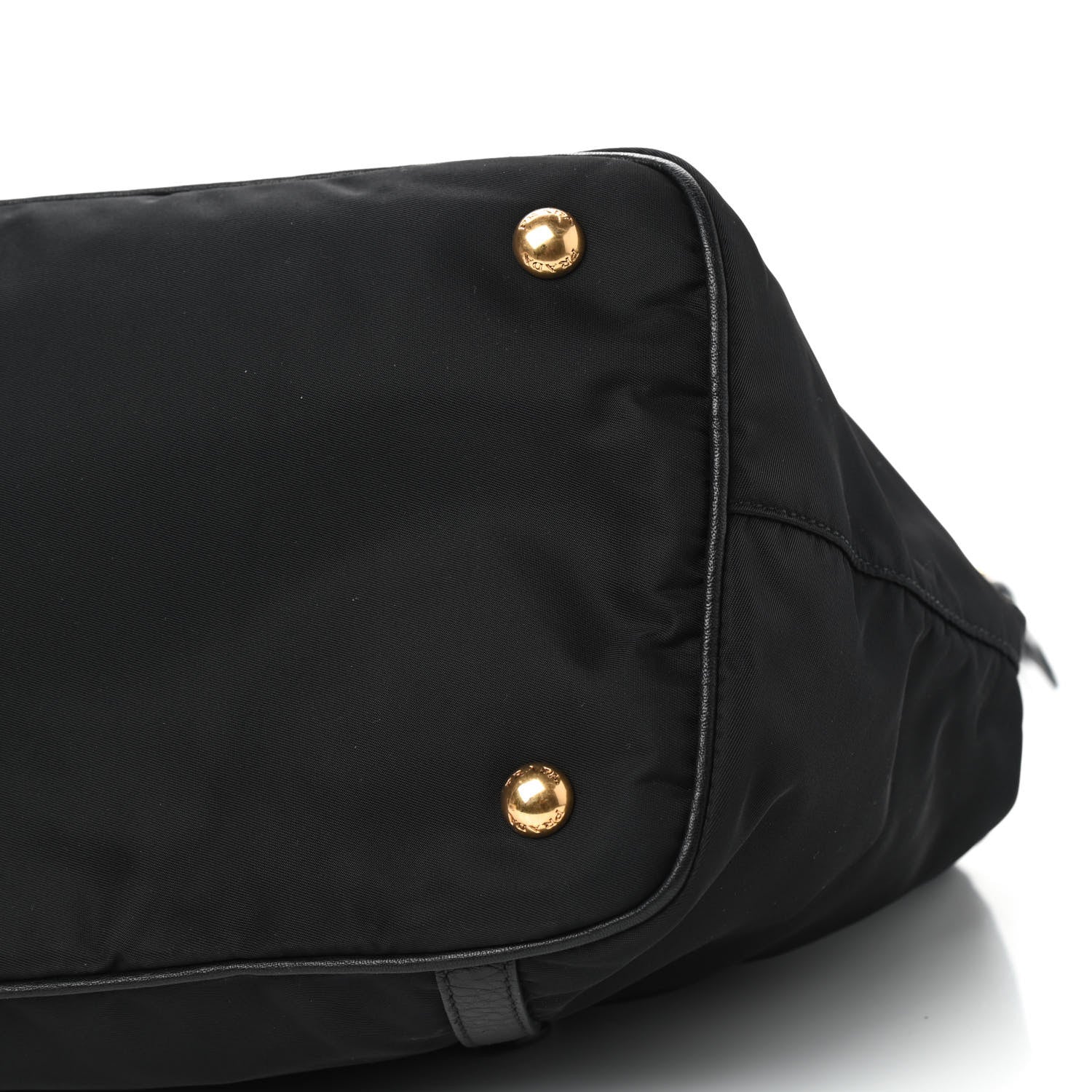 Prada Tessuto Nylon Vitello Daino Tote Black 7 of 9