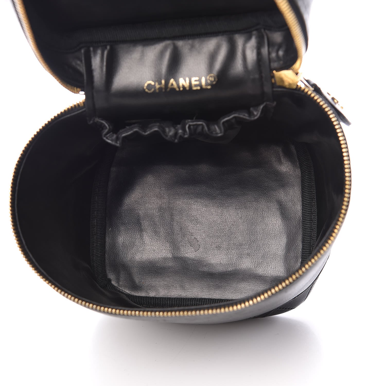 Chanel Lambskin Vanity Cosmetic Case Black 5 of 20