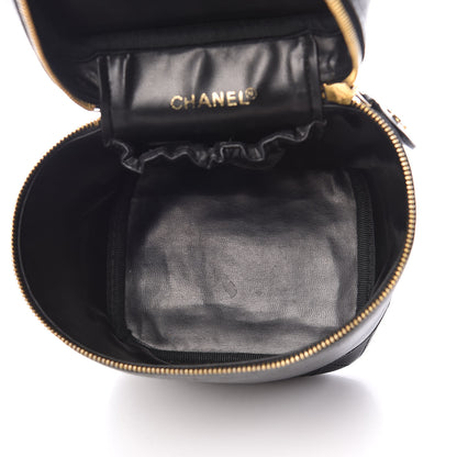 Chanel Lambskin Vanity Cosmetic Case Black 5 of 20