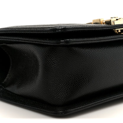 Chanel Caviar Chevron Quilted Small Boy Flap Black 9 of 11