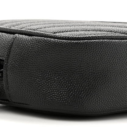 Saint Laurent Grain De Poudre Matelasse Monochrome Monogram Mini Lou Camera Bag Black 9 of 9