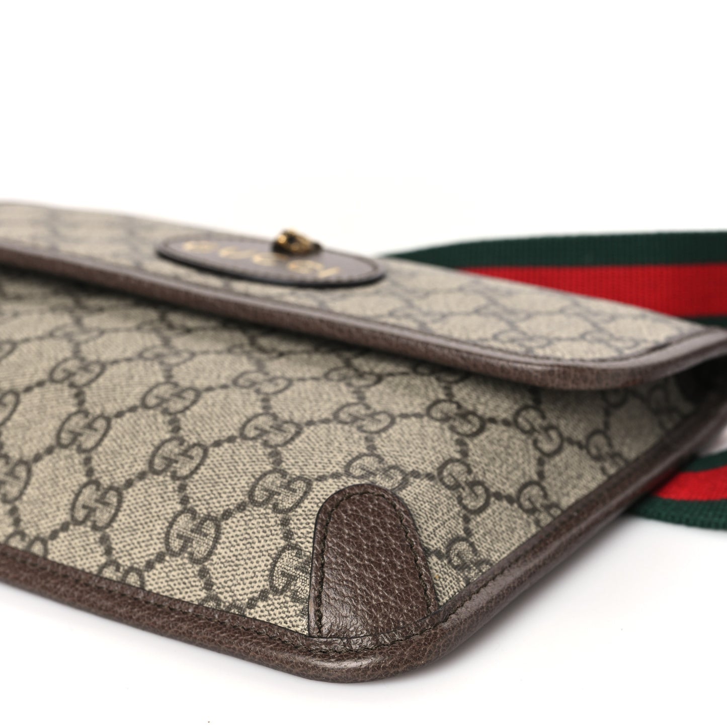 GG Supreme Monogram Neo Vintage Web Belt Bag Brown
