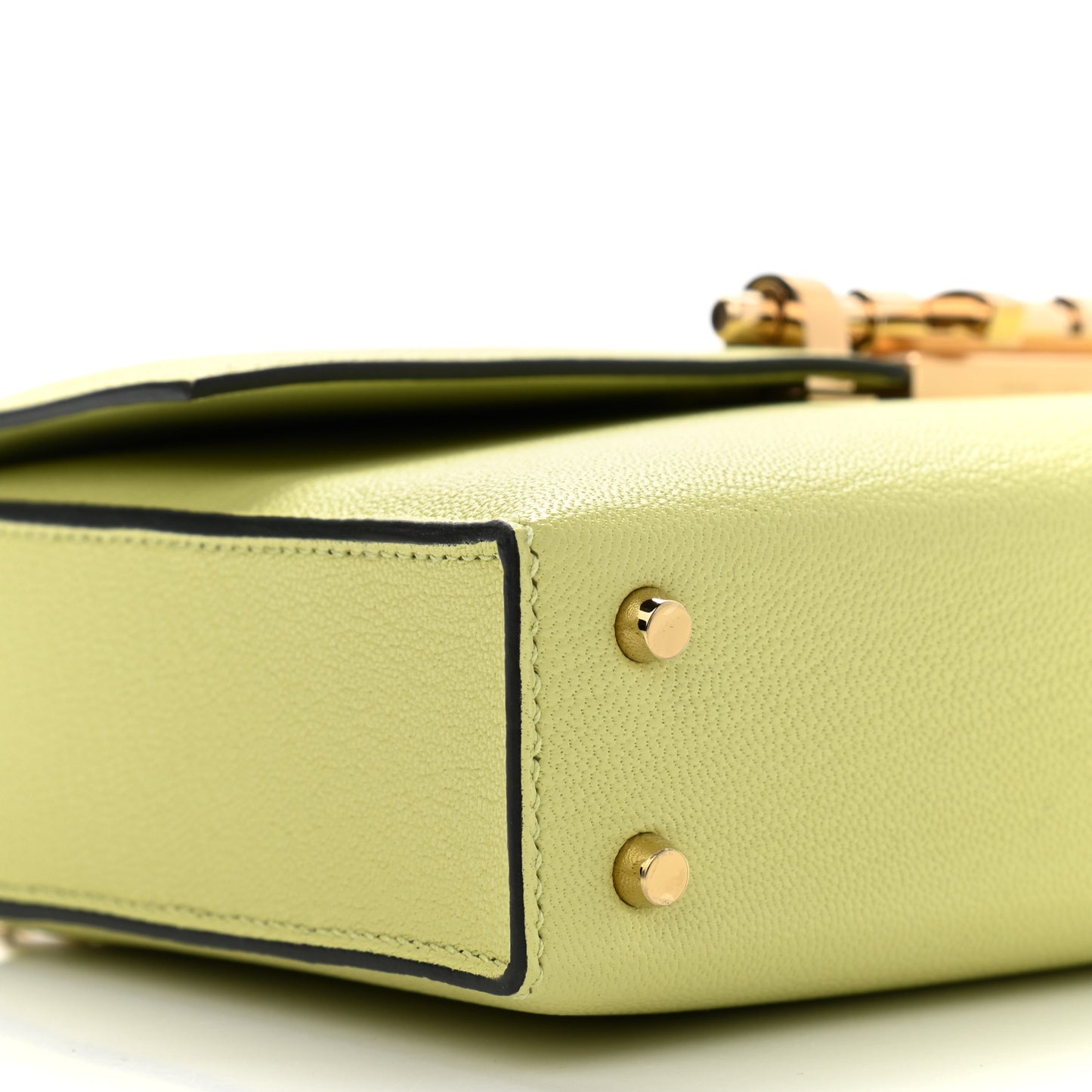 Chevre Mysore Mini Verrou Chaine Bag Jaune Bourgeon