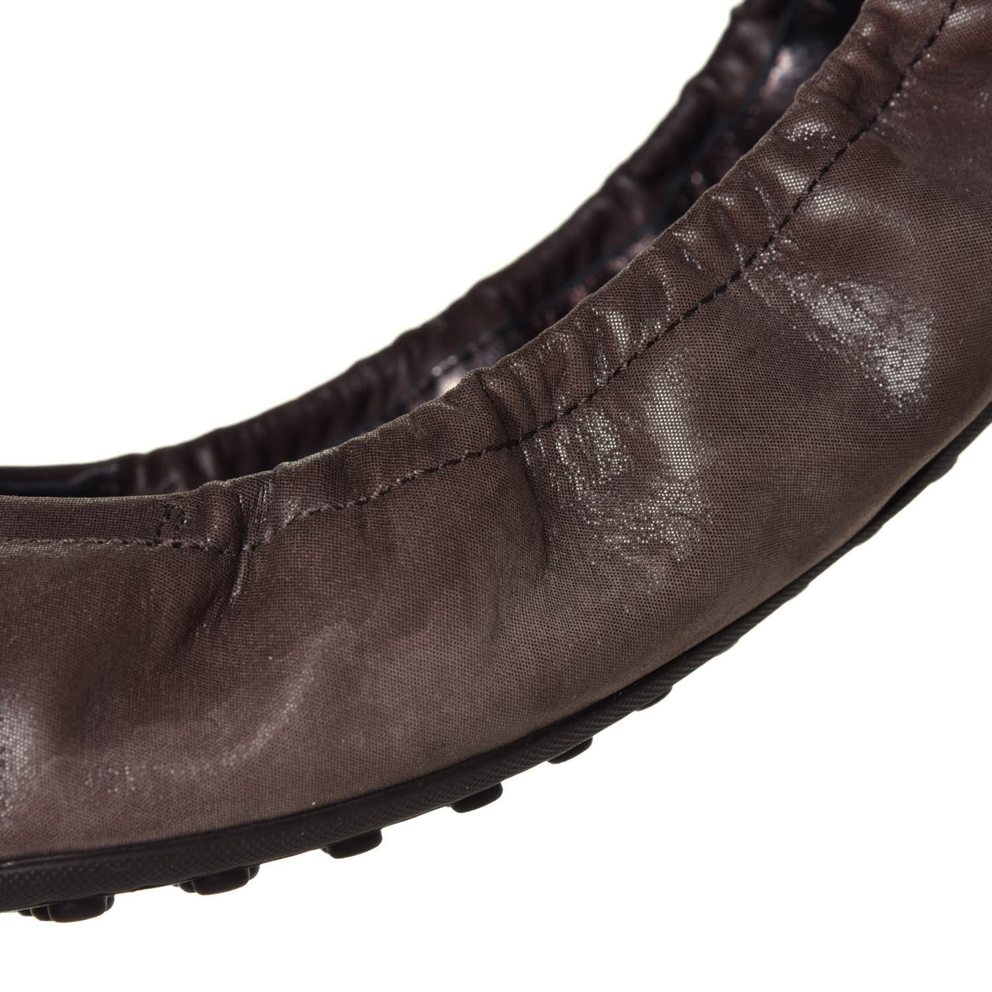 Iridescent Calfskin Monogram Lucky Ballerina Flats 41 Brown