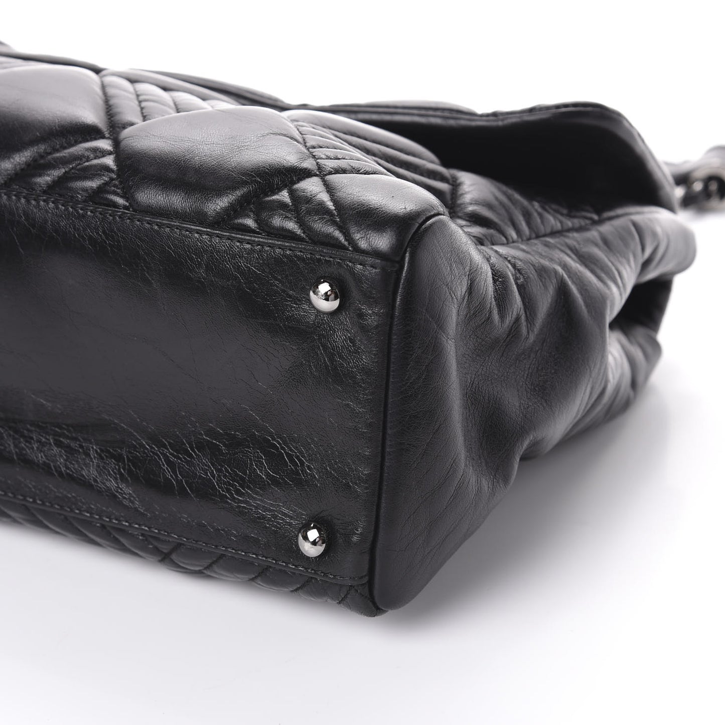 Lambskin In and Out XL Maxi Flap Black