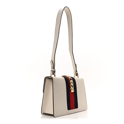 Gucci Calfskin Small Sylvie Shoulder Bag Off White 3 of 10