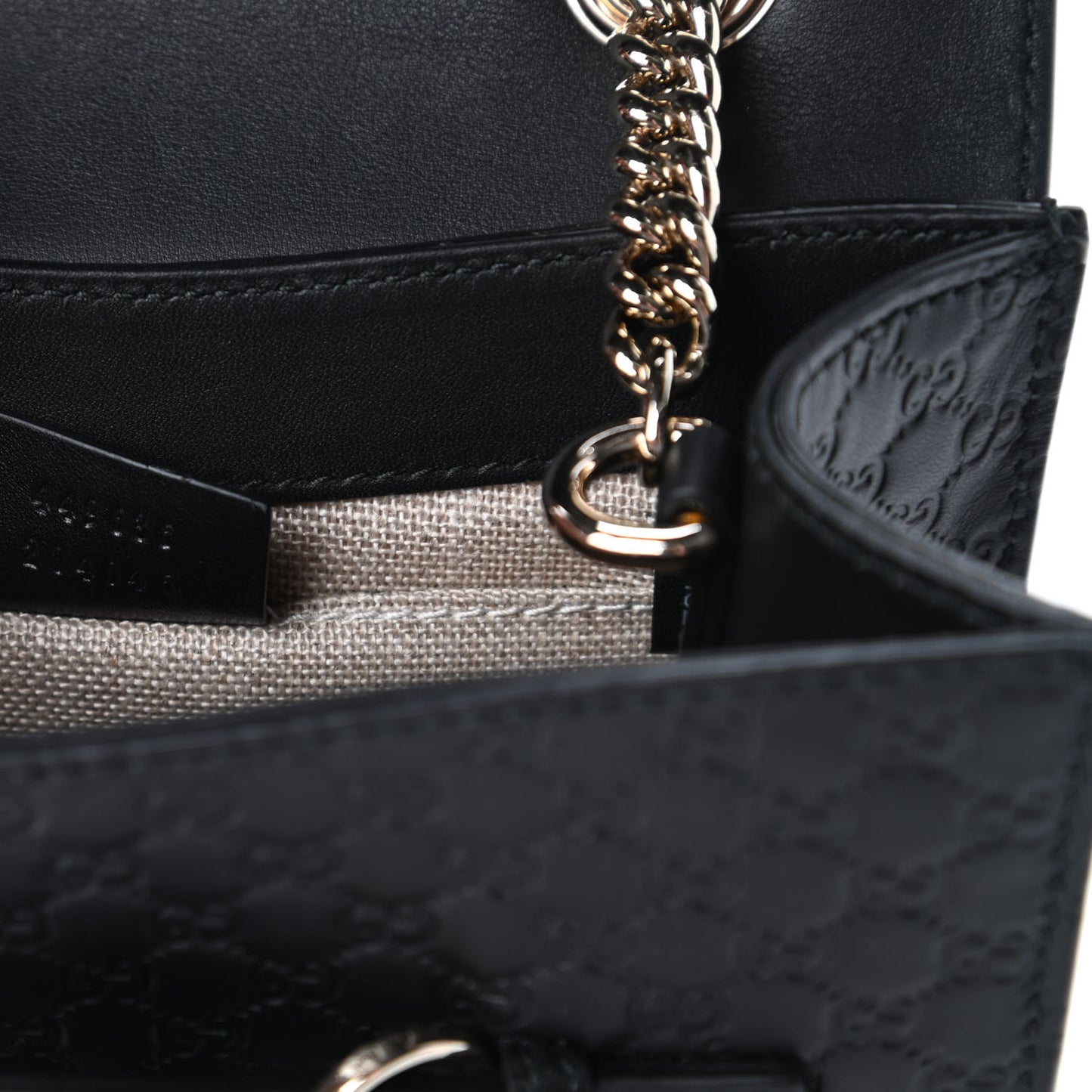 Microguccissima Mini Emily Shoulder Bag Black