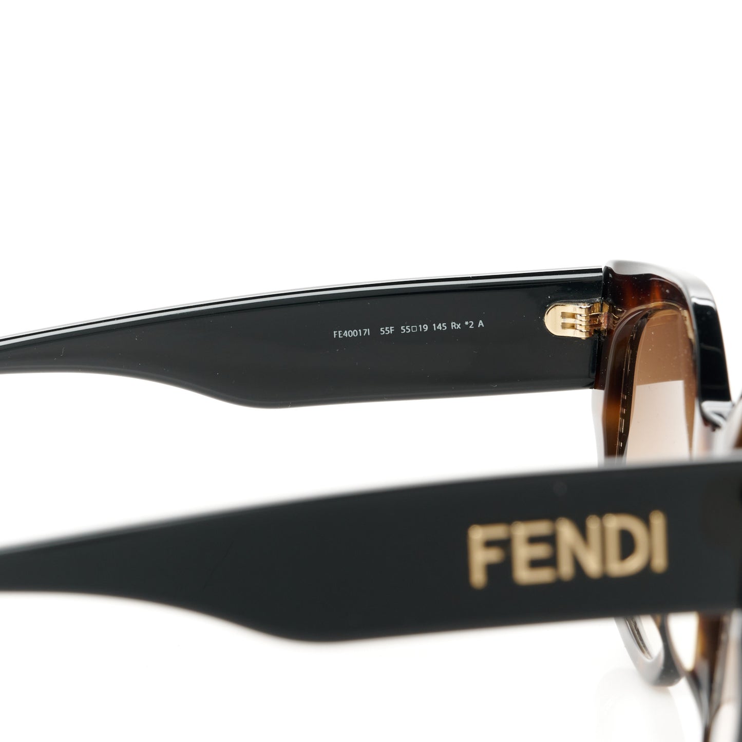 Acetate FF Fendi Butterfly Sunglasses FE40017I Havana