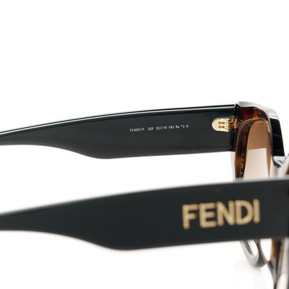 Fendi Acetate FF Fendi Butterfly Sunglasses FE40017I Havana 5 of 8