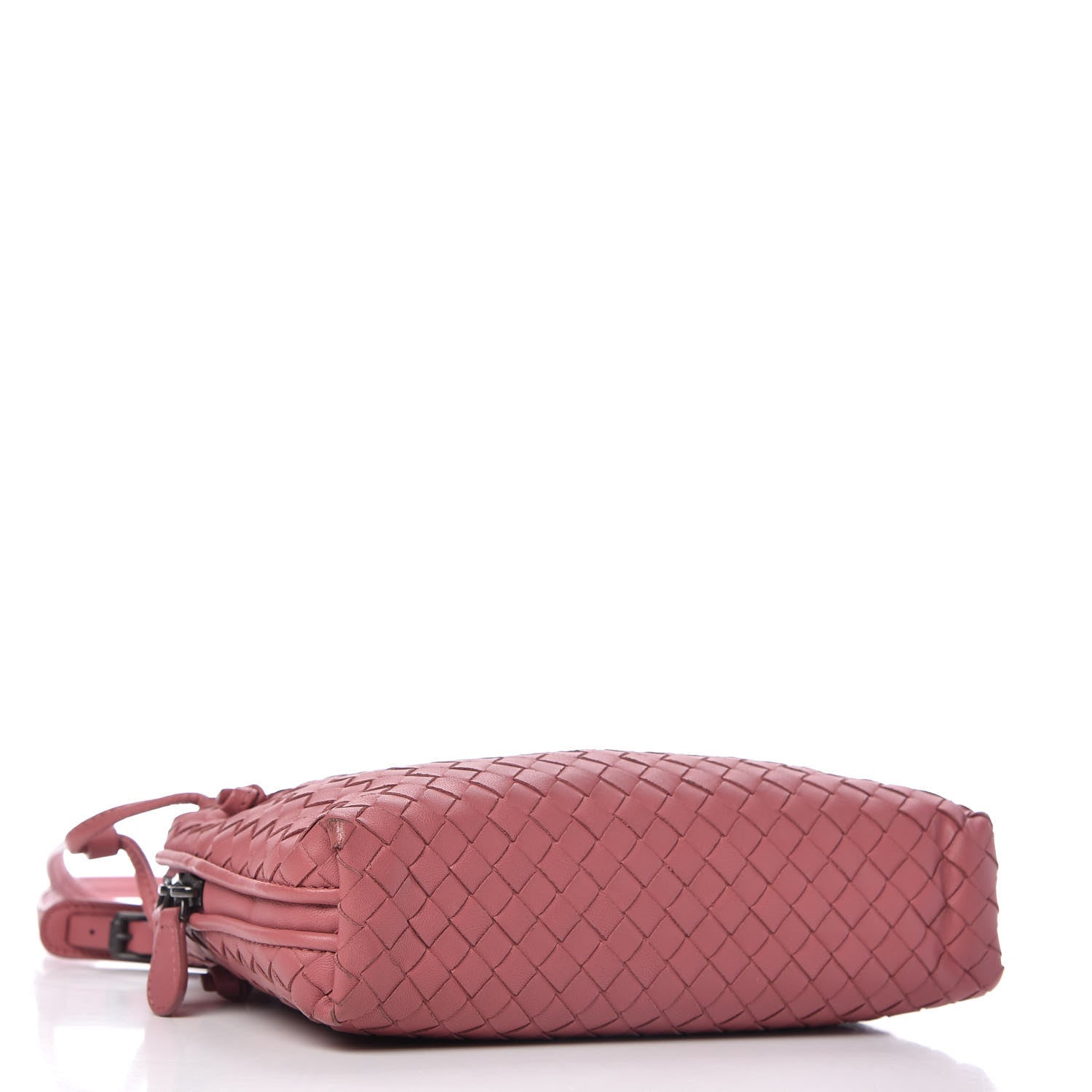 Bottega Veneta Nappa Intrecciato Nodini Crossbody Messenger Rose Pink 4 of 11