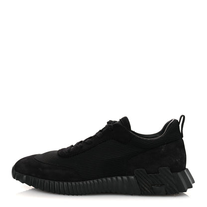 Hermes Technical Mesh Suede Goatskin Bouncing Sneakers 43 Black 1 of 13