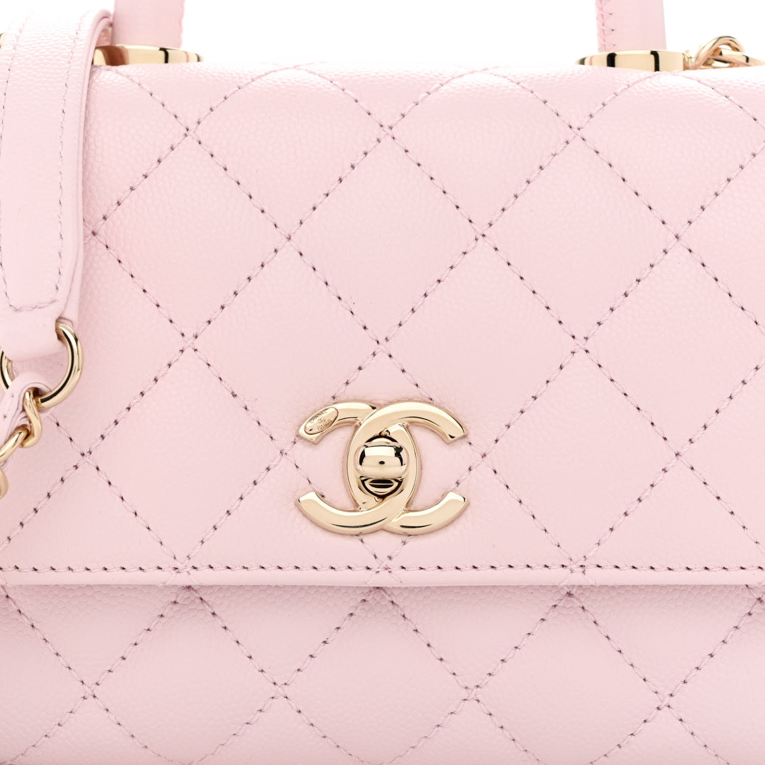 Chanel Caviar Quilted Extra Mini Coco Handle Flap Light Pink 8 of 11