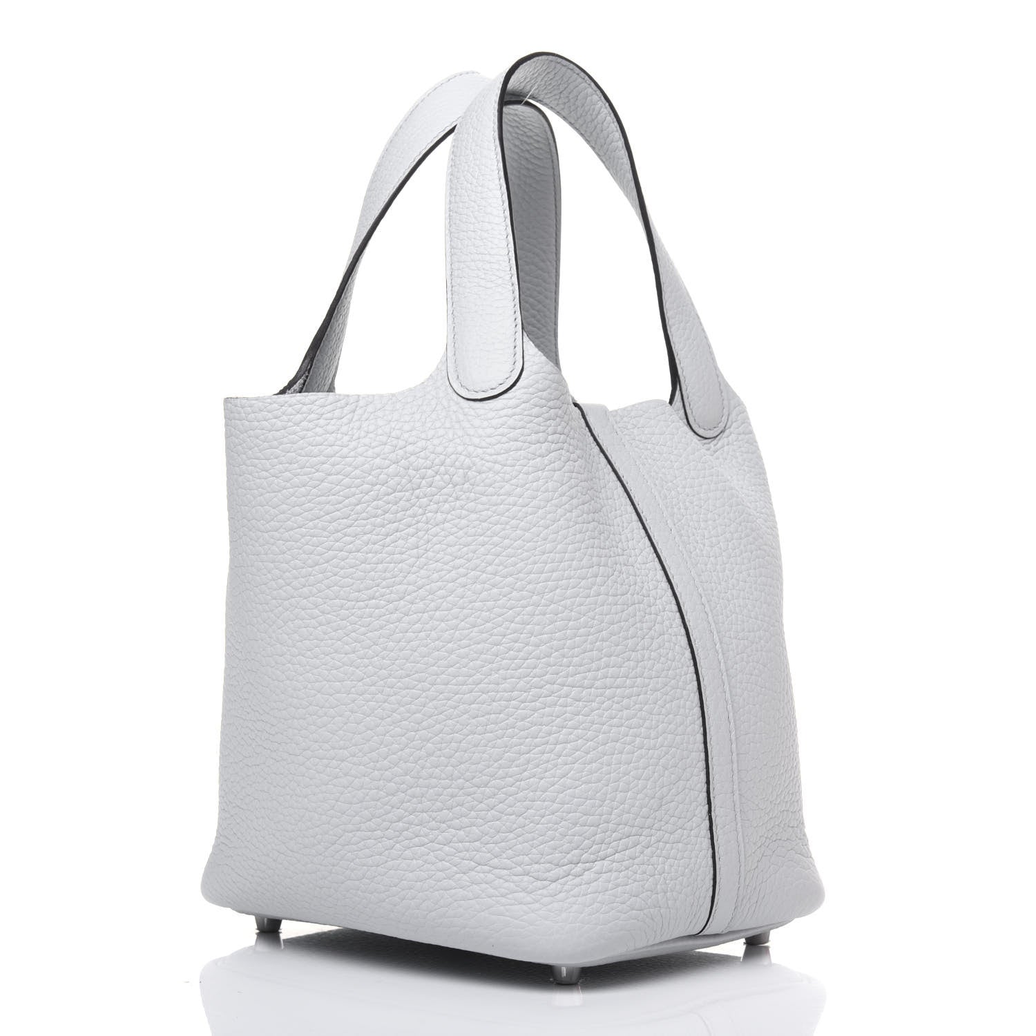 Hermes Taurillon Clemence Picotin Lock 18 PM Bleu Brume 3 of 15