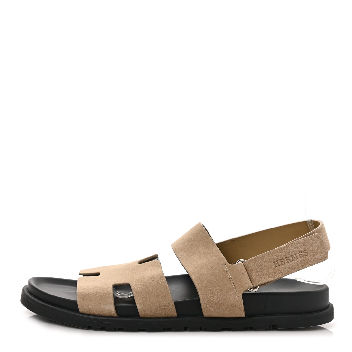 Suede Goatskin Mens Genius Sandals 42.5 Beige Argile