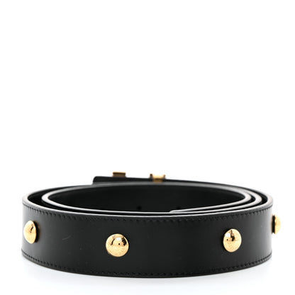 Louis Vuitton Calfskin LV Initiales Studs 30mm Reversible Belt 85/34 Black 2 of 5