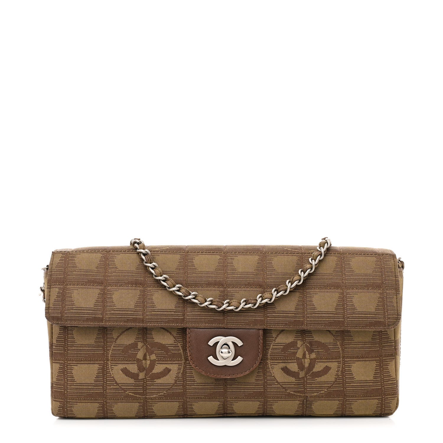 Chanel Nylon Travel East West Flap Brown 1 of 17