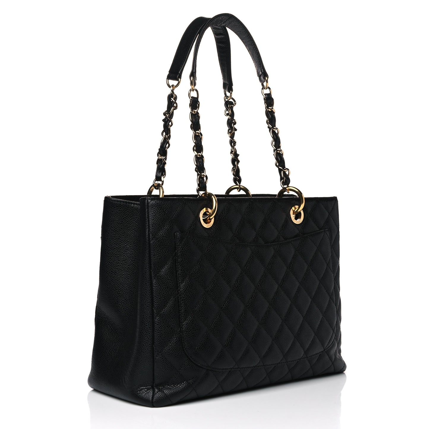 Caviar Quilted Grand Shopping Tote GST Black