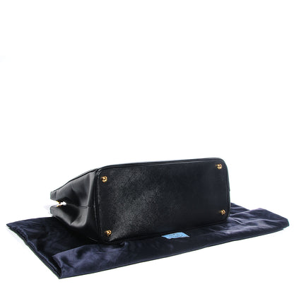 Prada Saffiano Lux Large Double Zip Tote Nero Black 4 of 10
