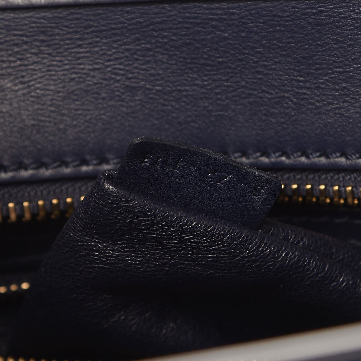 Smooth Calfskin Micro Luggage Navy Blue