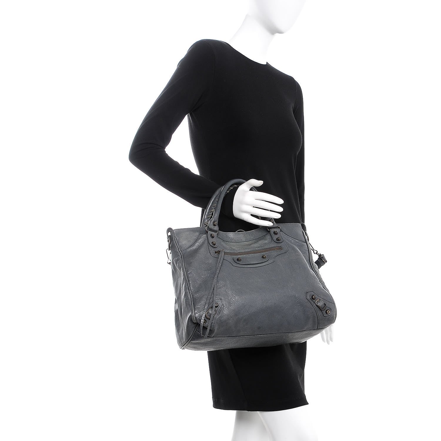 Balenciaga Agneau Classic Hardware Velo Gris Tarmac 3 of 12