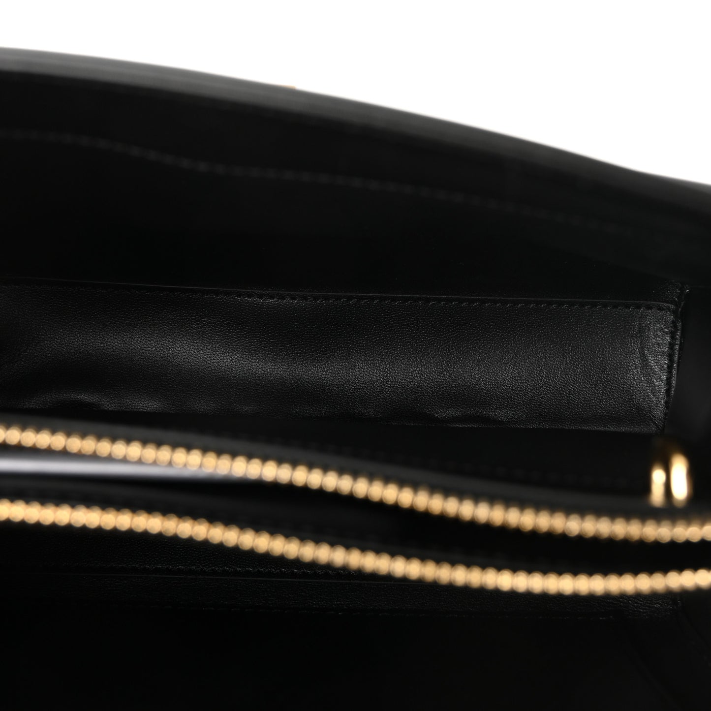Satinated Calfskin Small 16 Top Handle Bag Black
