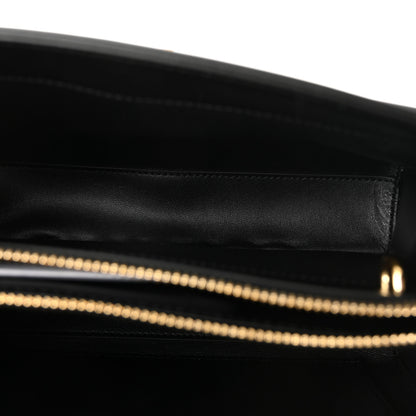 Celine Satinated Calfskin Small 16 Top Handle Bag Black 5 of 11