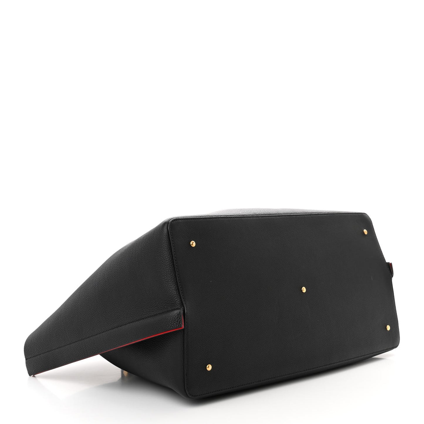 Grainy Calfskin Large VLogo Escape Shopper Black