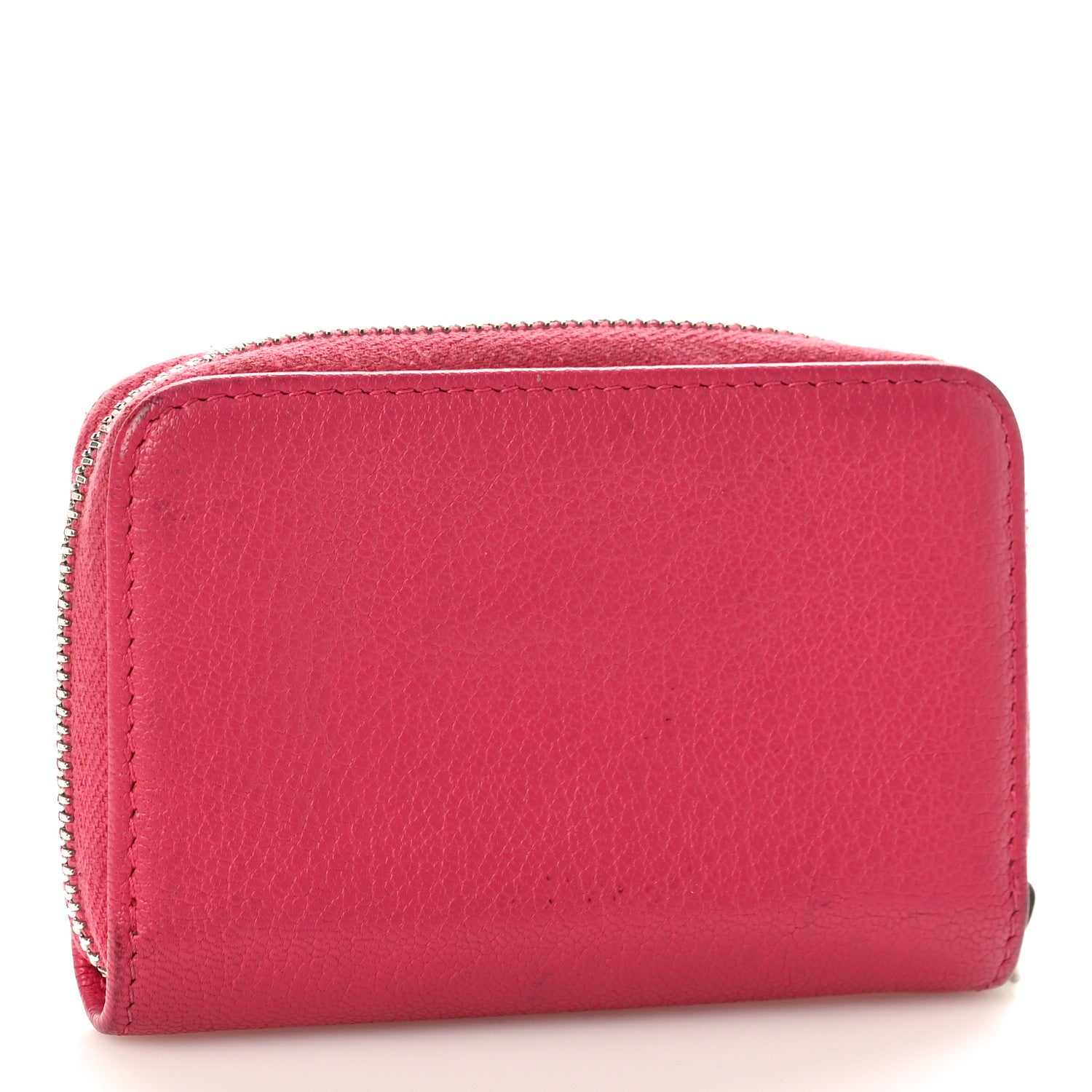 Chanel Goatskin Camellia Zip Coin Purse Pink 3 of 13